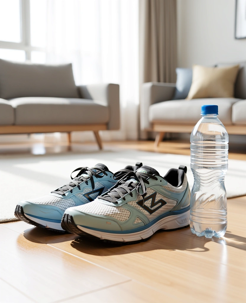 Calzado deportivo y preparación para entrenar